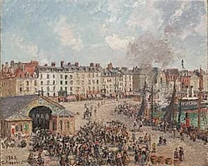 Fishmarket by Camille Pissarro (French, 1830–1903)