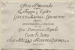 Flight into Egypt:  Title Page by Giovanni Domenico Tiepolo (Italian, 1727–1804)