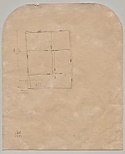 Floorplan (verso) by Jasper F. Cropsey (American, 1823–1900)