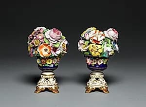 Flower Pot and Flowers by Derby Porcelain Factory (Bloor Period) (British)