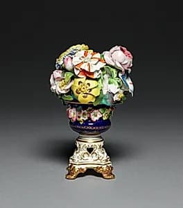 Flower Pot and Flowers by Derby Porcelain Factory (Bloor Period) (British)