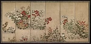 Flowers and Grasses by Kitagawa Sōsetsu (Japanese, active 1639–50)