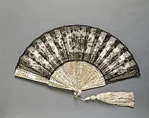 Folding Fan: Chantilly Lace by Unknown Artist