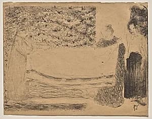 Folding the Linen by Edouard Vuillard (French, 1868–1940)