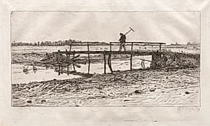Footbridge, Worth by Otto H. Bacher (American, 1856–1909)