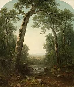 Forest Stream with Vista by Asher Brown Durand (American, 1796–1886)