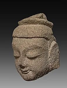 Fragment of Bodhisattva Head by Unknown Artist
