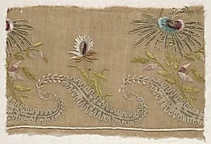 Fragment of Embroidery by Unknown Artist