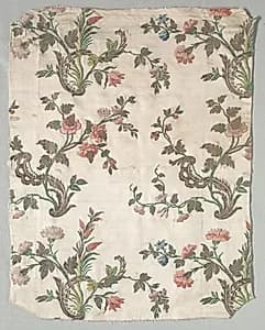 Fragment of Satin Brocade by Unknown Artist