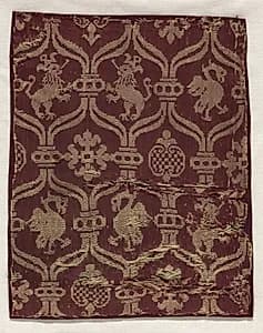 Fragment of Silk Damask by Unknown Artist
