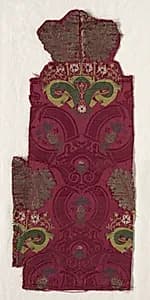 Fragment of Silk Textile by Unknown Artist