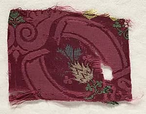 Fragment of Silk Textile by Unknown Artist