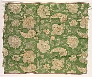 Fragments of Silk Textile by Unknown Artist