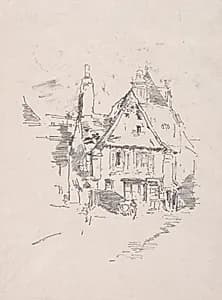 Gabled Roofs, Vitré by James McNeill Whistler (American, 1834–1903)