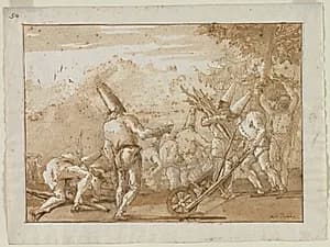 Gathering Wood by Giovanni Domenico Tiepolo (Italian, 1727–1804)