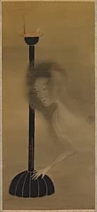 Ghost and Oil Lamp by Tani Bun'ichi (Japanese, 1787–1818)