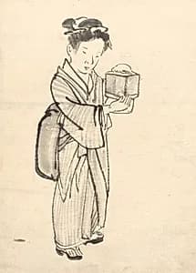 Girl Holding a Cricket Cage by Kono Bairei (Japanese, 1844–1895)