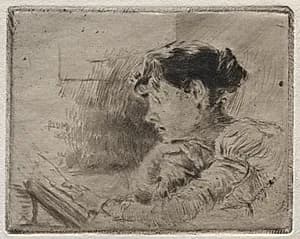 Girl Reading by Robert Frederick Blum (American, 1857–1903)