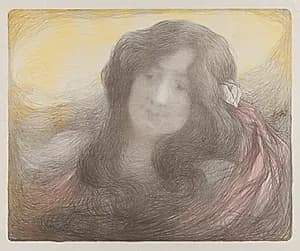 Girl with Long Hair  by Edmond François Aman-Jean (French, 1858–1936)