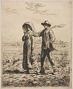 Going to work by Jean-François Millet (French, 1814–1875)
