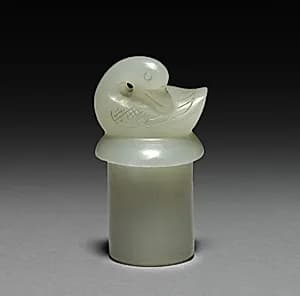 Goose and Goslings (Stopper) by Unknown Artist