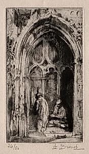 Gothic Doorway by Auguste Brouet (French, 1872–1941)