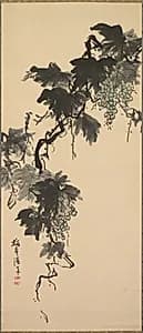 Grapes by Sugai Baikan (Japanese, 1784–1844)