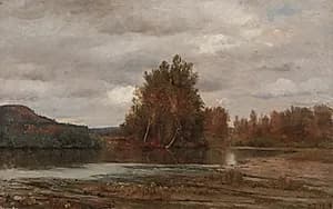 Gray Day on the Esopus by Jasper F. Cropsey (American, 1823–1900)
