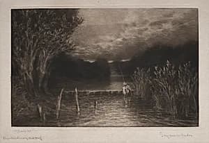 Grayling Fishing by Francis Seymour Haden (British, 1818–1910)