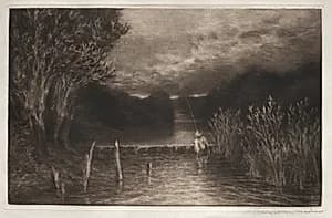 Grayling Fishing by Francis Seymour Haden (British, 1818–1910)