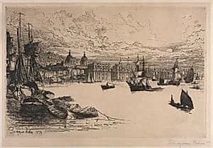Greenwich by Francis Seymour Haden (British, 1818–1910)