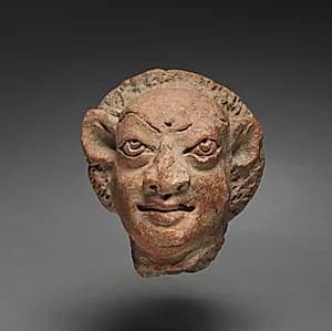 Grotesque Male Head by Unknown Artist