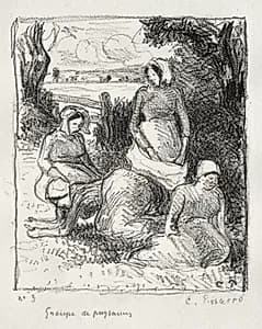 Group of Peasants by Camille Pissarro (French, 1830–1903)