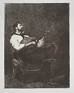 Guitar Player by François Bonvin (French, 1817–1887)