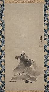 Haboku (Flung-ink) Landscape by Shūgetsu Tōkan (Japanese, 1440?-1529)