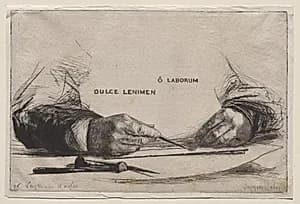 Hands Etching by Francis Seymour Haden (British, 1818–1910)