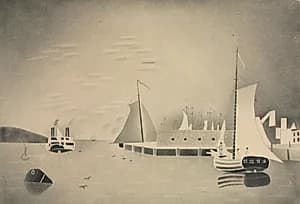 Harbor Scene by Mary Altha Nims (American, 1817–1907)