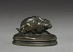 Hare by Antoine-Louis Barye (French, 1796–1875)