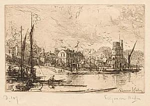 Harry Kelly's, Putney by Francis Seymour Haden (British, 1818–1910)