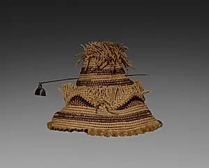 Hat (laket mishiing) with Pin by Unknown Artist