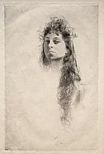 Head of a Girl by Robert Frederick Blum (American, 1857–1903)