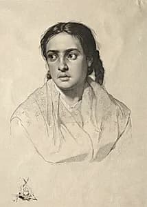 Head of a Girl by Hans Meyer (German, 1846–1919)