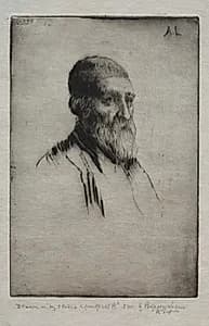 Head of a Man by Alphonse Legros (French, 1837–1911)