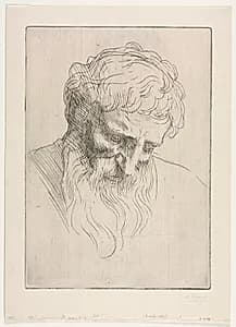 Head of a Man by Alphonse Legros (French, 1837–1911)