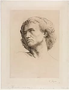 Head of a Man by Alphonse Legros (French, 1837–1911)