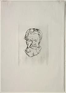 Head of a Man by Edvard Munch (Norwegian, 1863–1944)