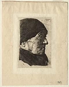 Head of a Peasant by Wilhelm Maria Hubertus Leibl (German, 1844–1900)