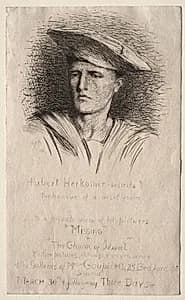 Head of a Young Man by Hubert von Herkomer (British, 1849–1914)