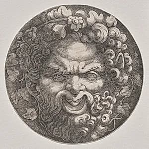 Head of Silenus by Adamo Scultori (Italian, c. 1530–1585)