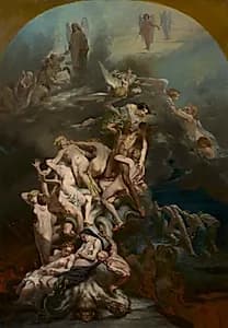 Heaven and Hell by Octave Tassaert (French, 1800–1874)